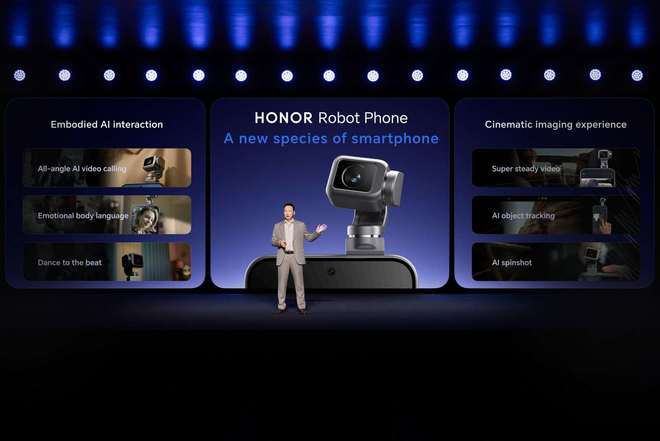 一口气发布机器人手机、折叠屏新旗舰、人形机器人，李健MWC炸场：荣耀要让AI长出手脚